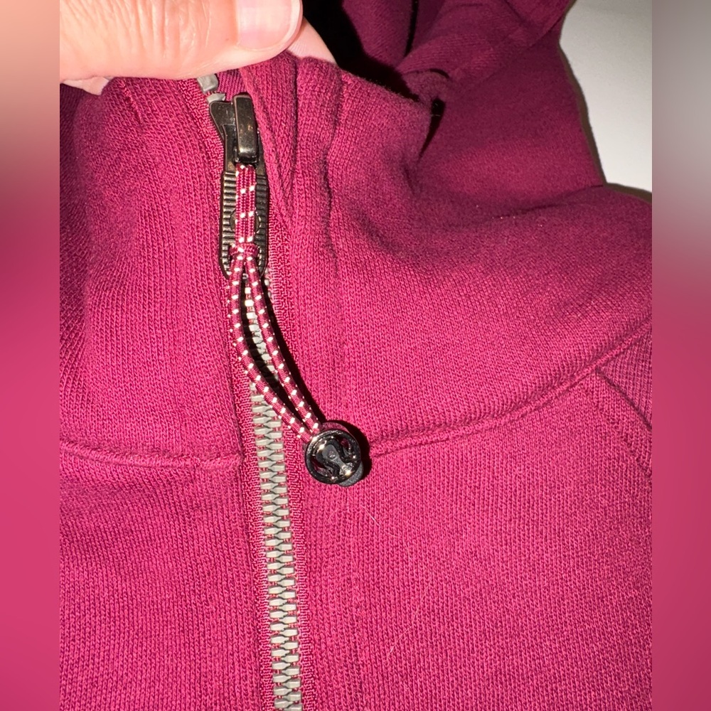 Lululemon Overized cropped scuba full zip XS/S pomegranate - Picture 8 of 10